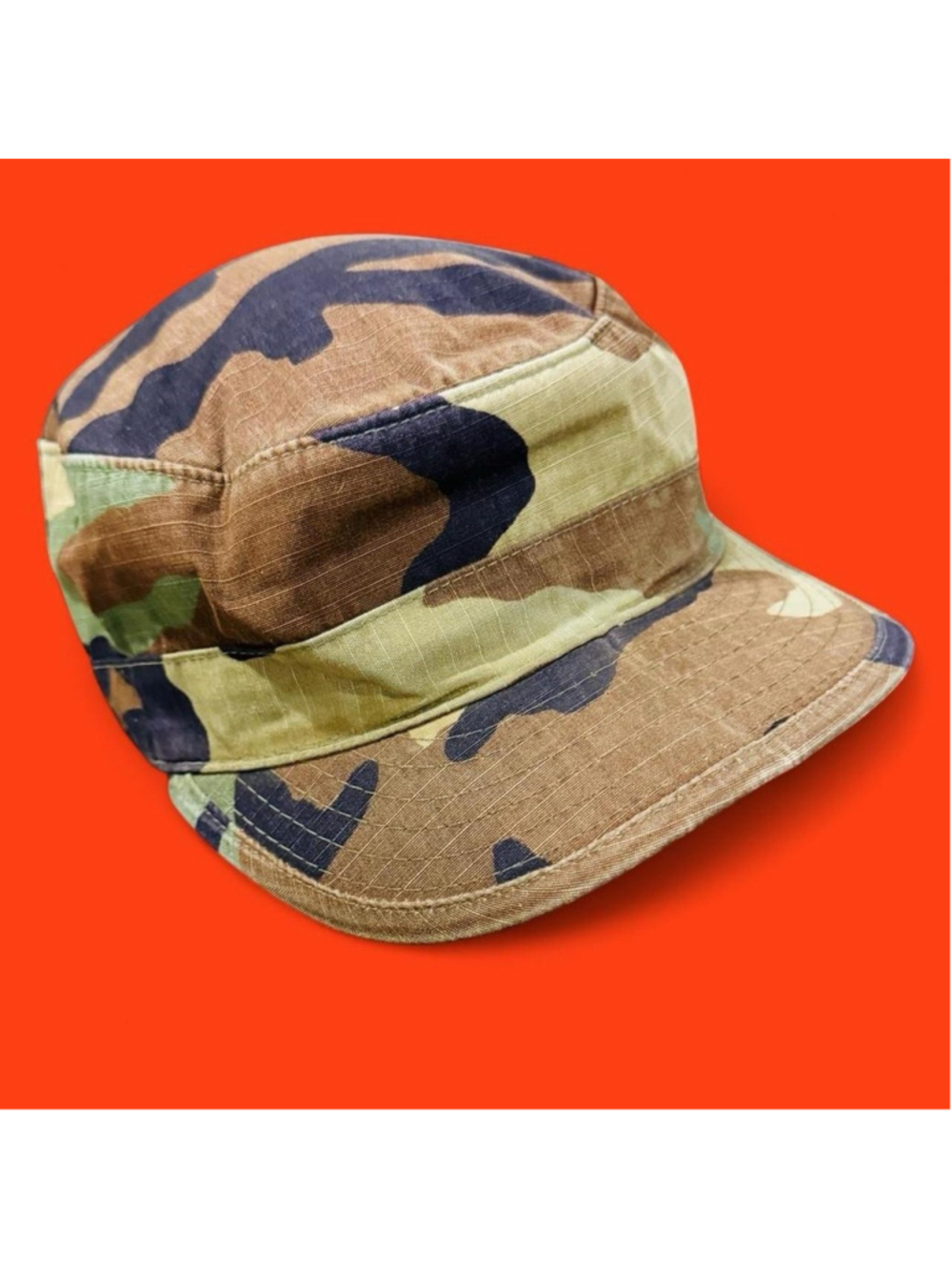 US Military Hot Weather BDU Cap Woodland Camo 7 1/8 Atlas Headwear USA Gorpcore